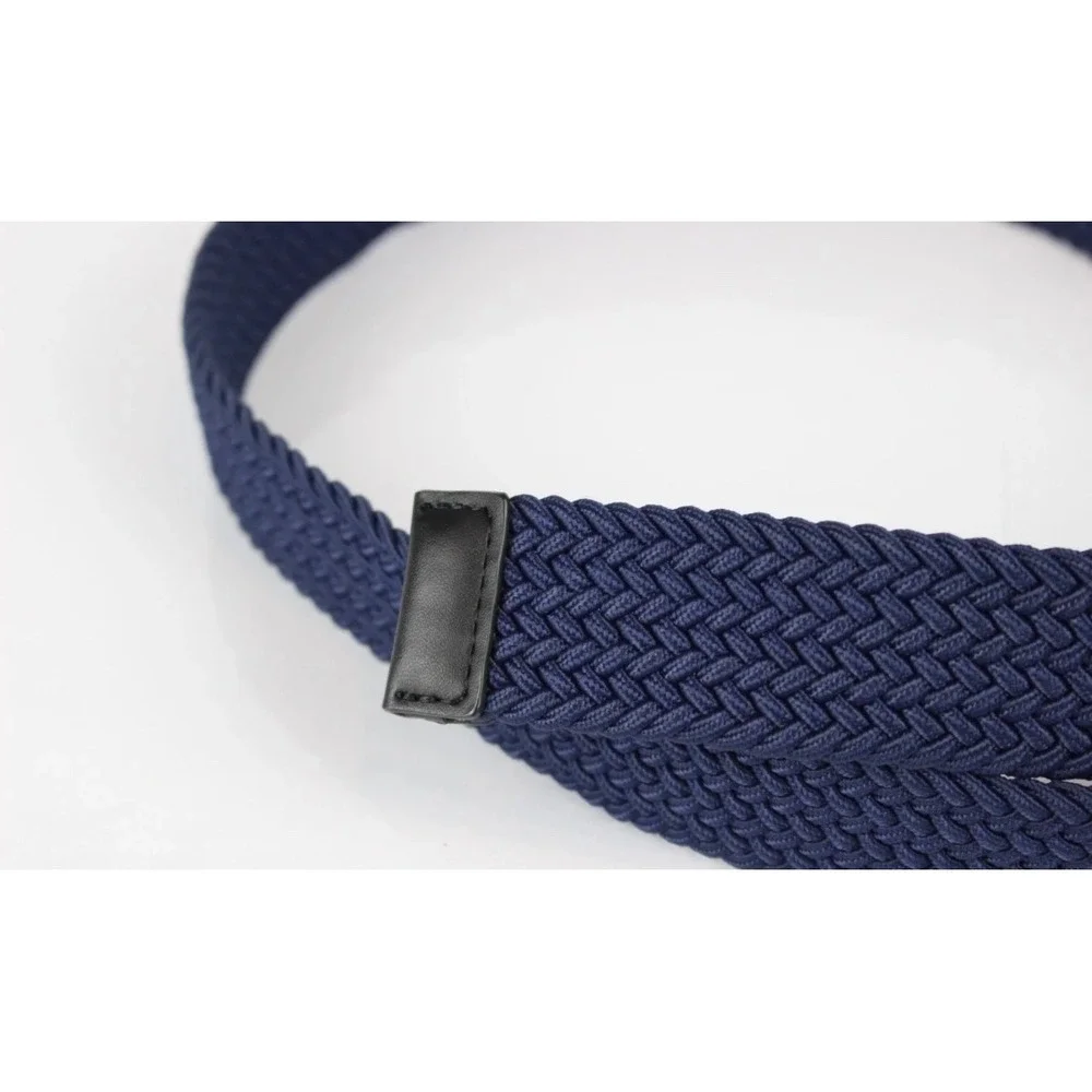 Nike Belt Mens XL Navy Blue Woven Braided Stretch Elastic Golf 42-44 NEW‎